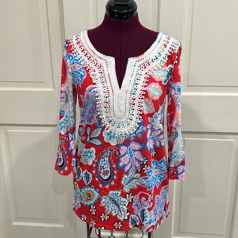 Talbots Printed Tunic Top - Size XS